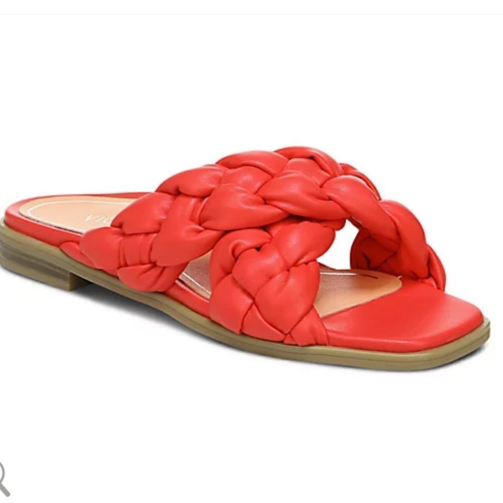 Vionic Braided Cross Strap Slides Kalina NEW